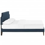 Corene Full Fabric Platform Bed with Squared Tapered Legs