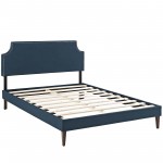 Corene Queen Fabric Platform Bed with Squared Tapered Legs