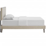 Macie Twin Fabric Platform Bed with Round Splayed Legs