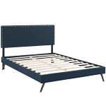 Macie Full Fabric Platform Bed with Round Splayed Legs