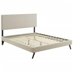 Macie Full Fabric Platform Bed with Round Splayed Legs