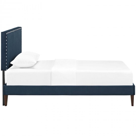 Macie Twin Fabric Platform Bed with Squared Tapered Legs