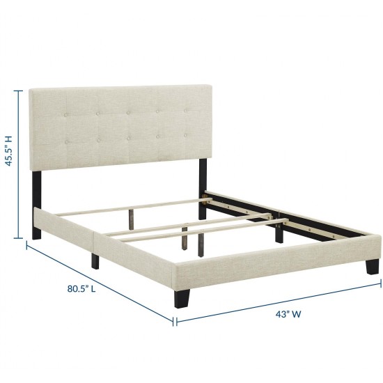 Amira Twin Upholstered Fabric Bed