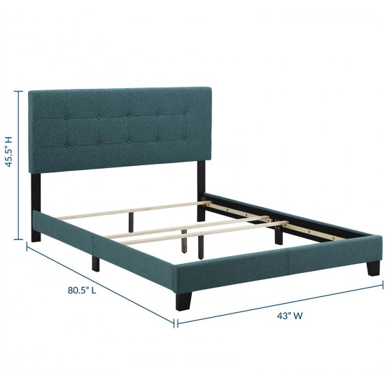 Amira Twin Upholstered Fabric Bed