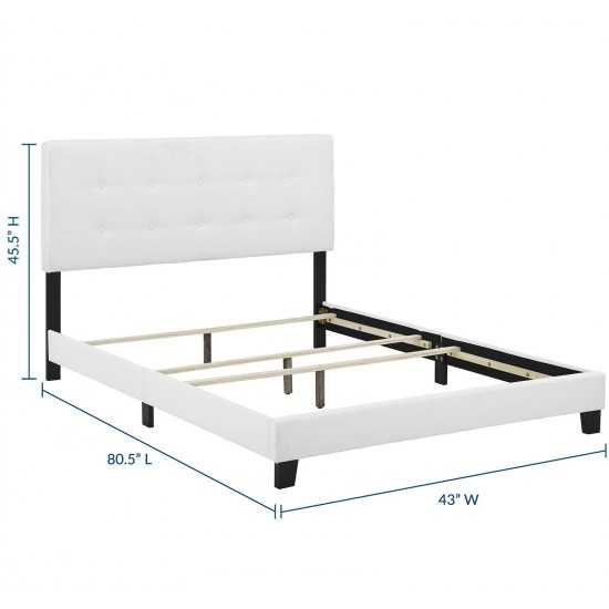 Amira Twin Upholstered Fabric Bed