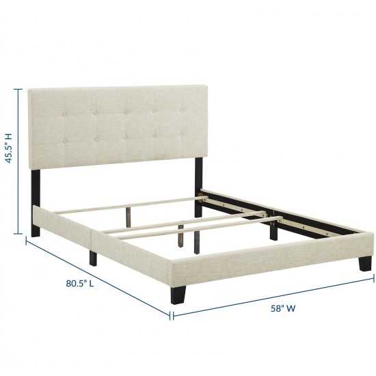 Amira Full Upholstered Fabric Bed