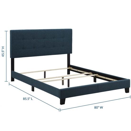 Amira King Upholstered Fabric Bed