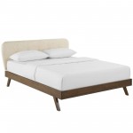 Gianna Queen Upholstered Polyester Fabric Platform Bed