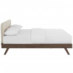 Gianna Queen Upholstered Polyester Fabric Platform Bed