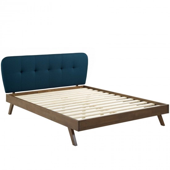 Gianna Queen Upholstered Polyester Fabric Platform Bed