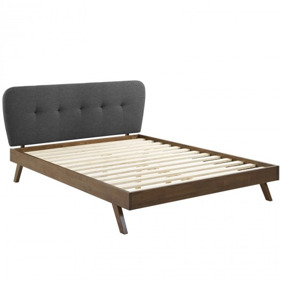 Gianna Queen Upholstered Polyester Fabric Platform Bed