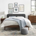 Gianna Queen Upholstered Polyester Fabric Platform Bed