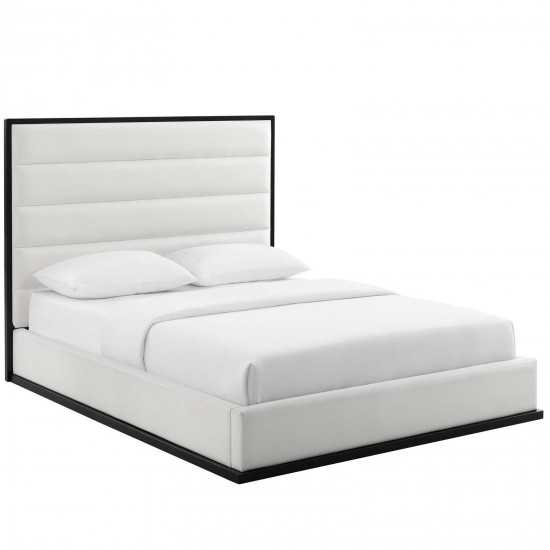 Ashland Queen Faux Leather Platform Bed