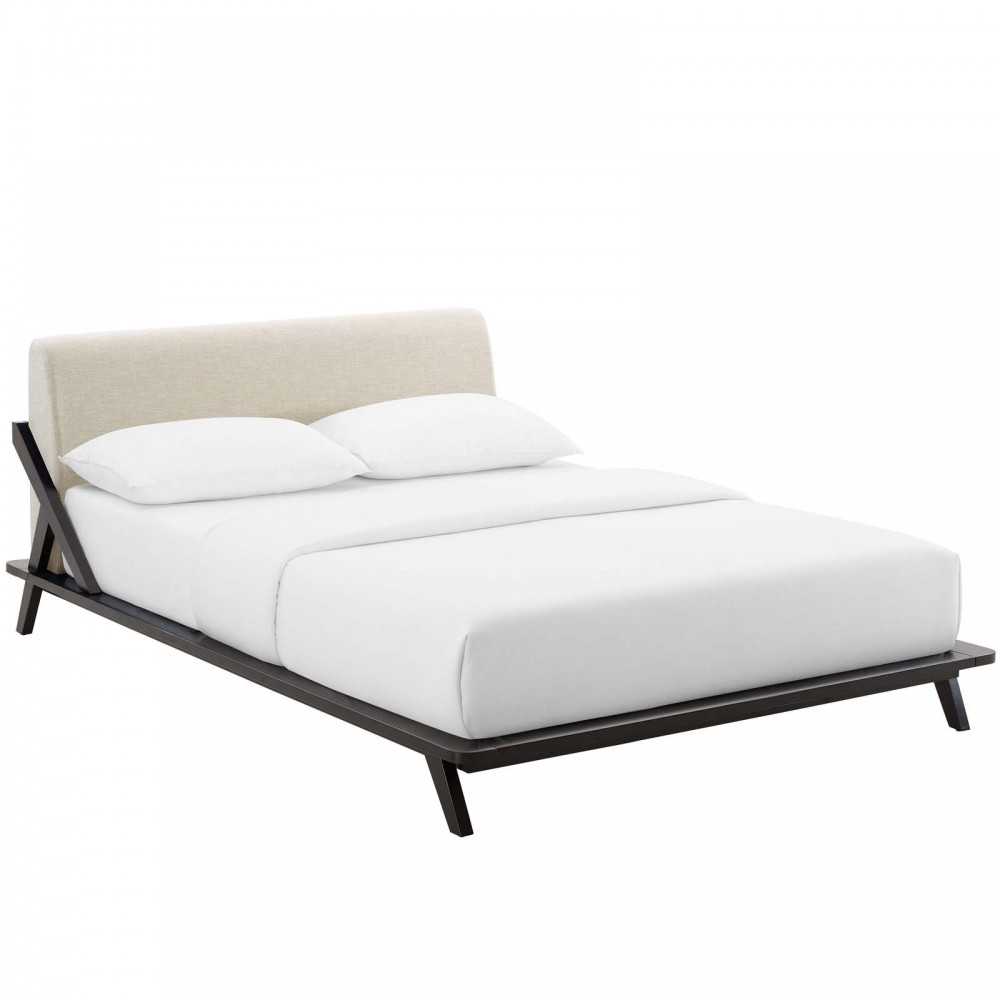 Luella Queen Upholstered Fabric Platform Bed Luella Queen Upholstered Fabric Platform Bed