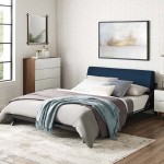 Luella Queen Upholstered Fabric Platform Bed