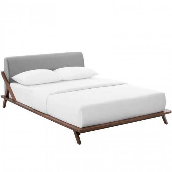 Luella Queen Upholstered Fabric Platform Bed