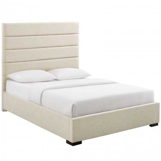 Genevieve Queen Upholstered Fabric Platform Bed