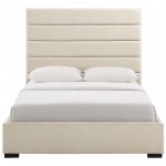 Genevieve Queen Upholstered Fabric Platform Bed