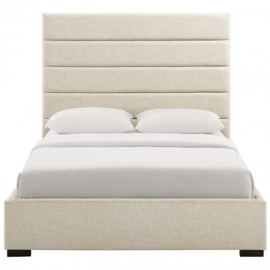 Genevieve Queen Upholstered Fabric Platform Bed