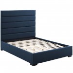 Genevieve Queen Upholstered Fabric Platform Bed