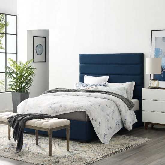 Genevieve Queen Upholstered Fabric Platform Bed