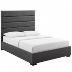 Genevieve Queen Upholstered Fabric Platform Bed