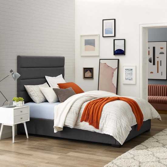 Genevieve Queen Upholstered Fabric Platform Bed