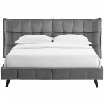 Makenna Queen Performance Velvet Platform Bed