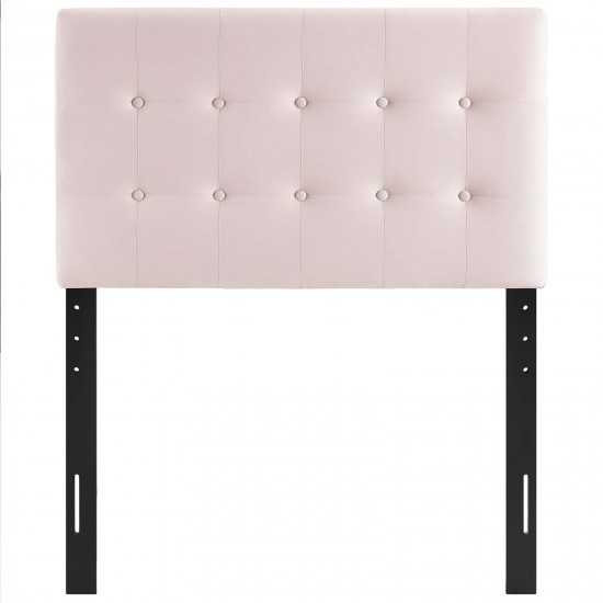 Emily Twin Biscuit Tufted Performance Velvet Headboard