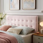 Emily King Biscuit Tufted Performance Velvet Headboard