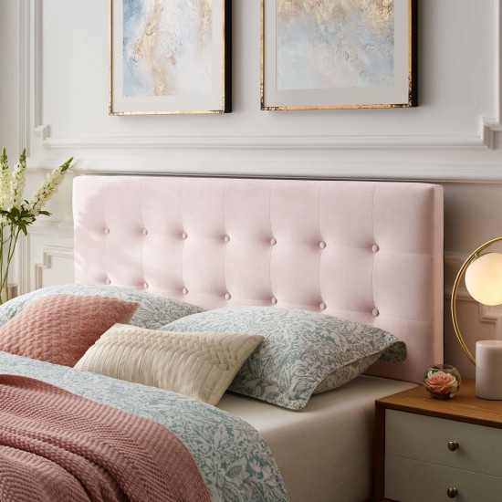 Emily King Biscuit Tufted Performance Velvet Headboard