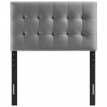 Lily Biscuit Tufted Twin Performance Velvet Headboard