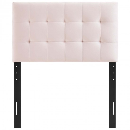 Lily Biscuit Tufted Twin Performance Velvet Headboard