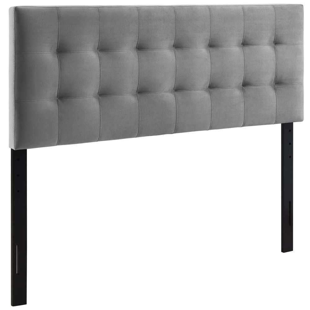 Lily Queen Biscuit Tufted Performance Velvet Headboard Lily Queen Biscuit Tufted Performance Velvet Headboard