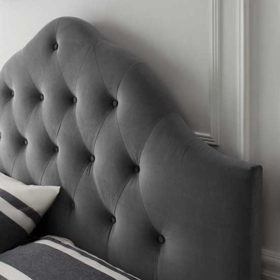 Sovereign King Diamond Tufted Performance Velvet Headboard