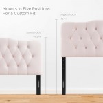 Annabel King Diamond Tufted Performance Velvet Headboard