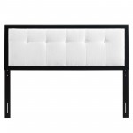 Draper Tufted Queen Fabric and Wood Headboard
