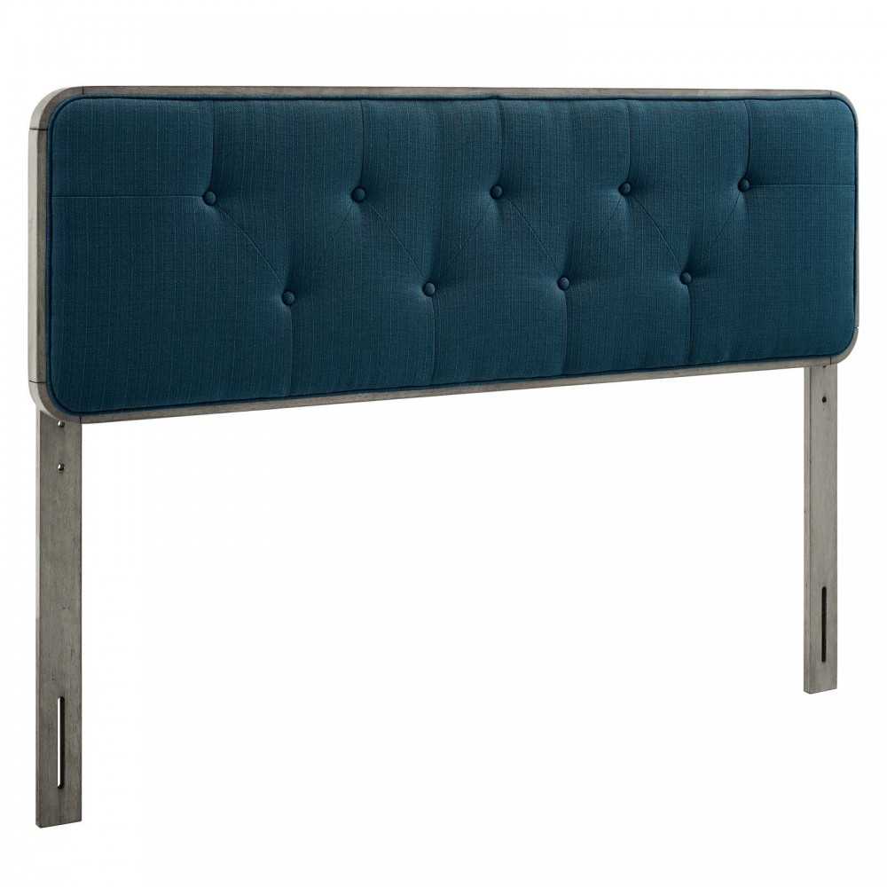 Collins Tufted Twin Fabric and Wood Headboard Collins Tufted Twin Fabric and Wood Headboard
