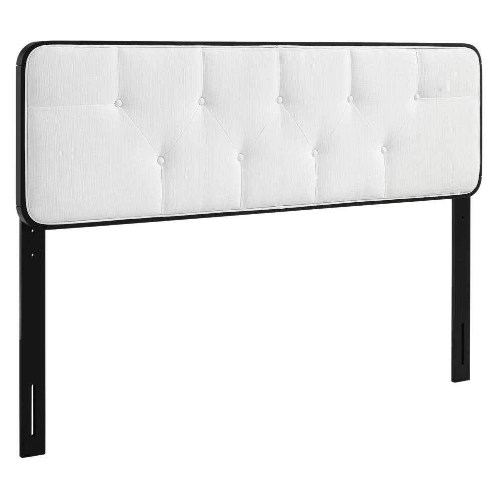 Collins Tufted Queen Fabric and Wood Headboard Collins Tufted Queen Fabric and Wood Headboard