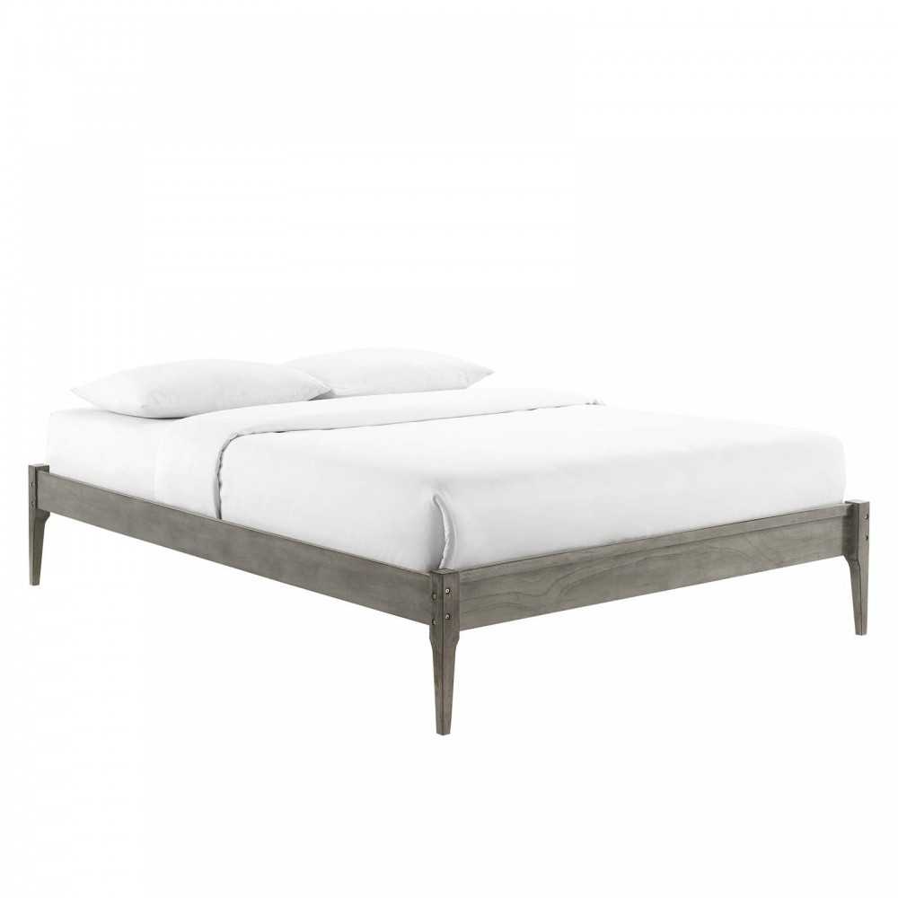 June King Wood Platform Bed Frame