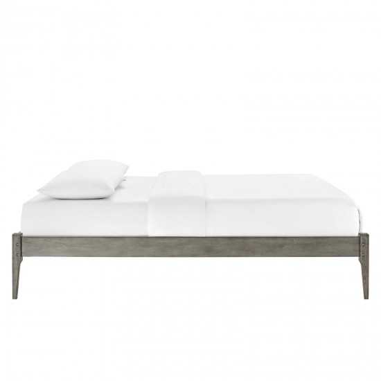 June King Wood Platform Bed Frame