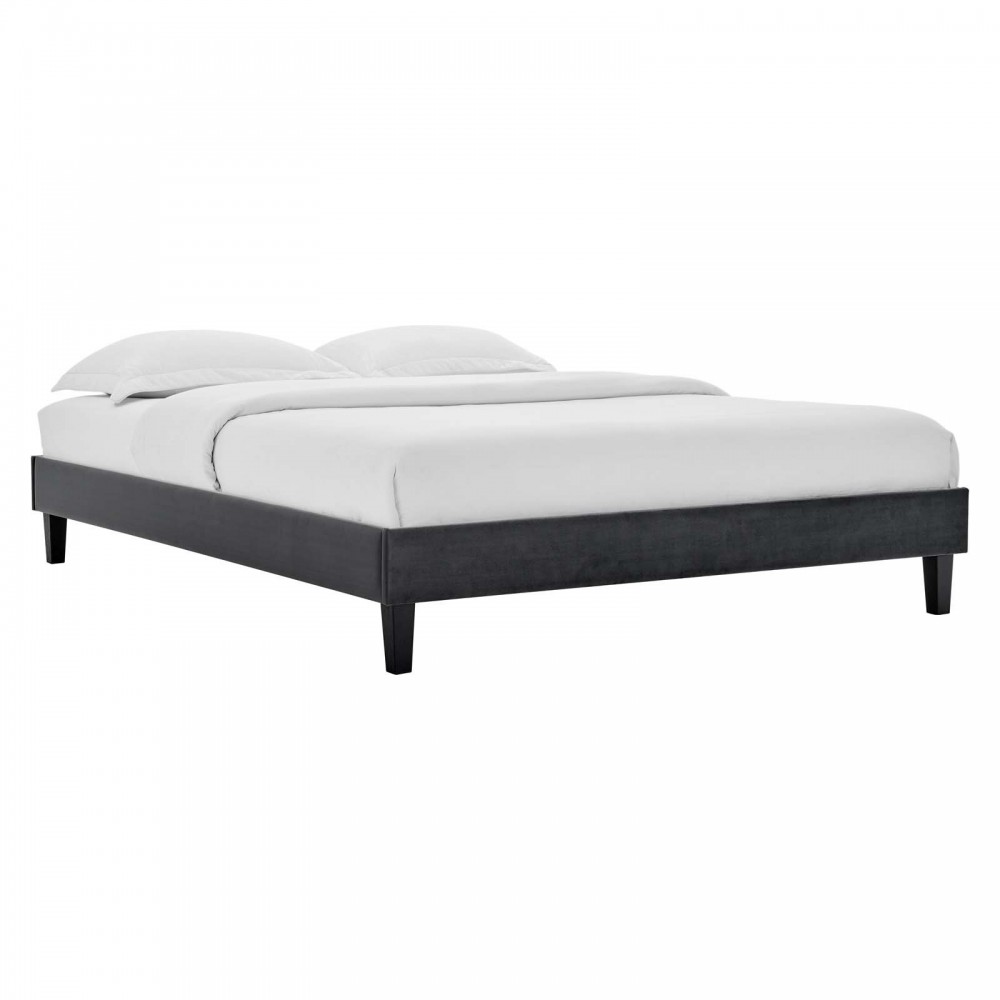 Reign King Performance Velvet Platform Bed Frame Reign King Performance Velvet Platform Bed Frame