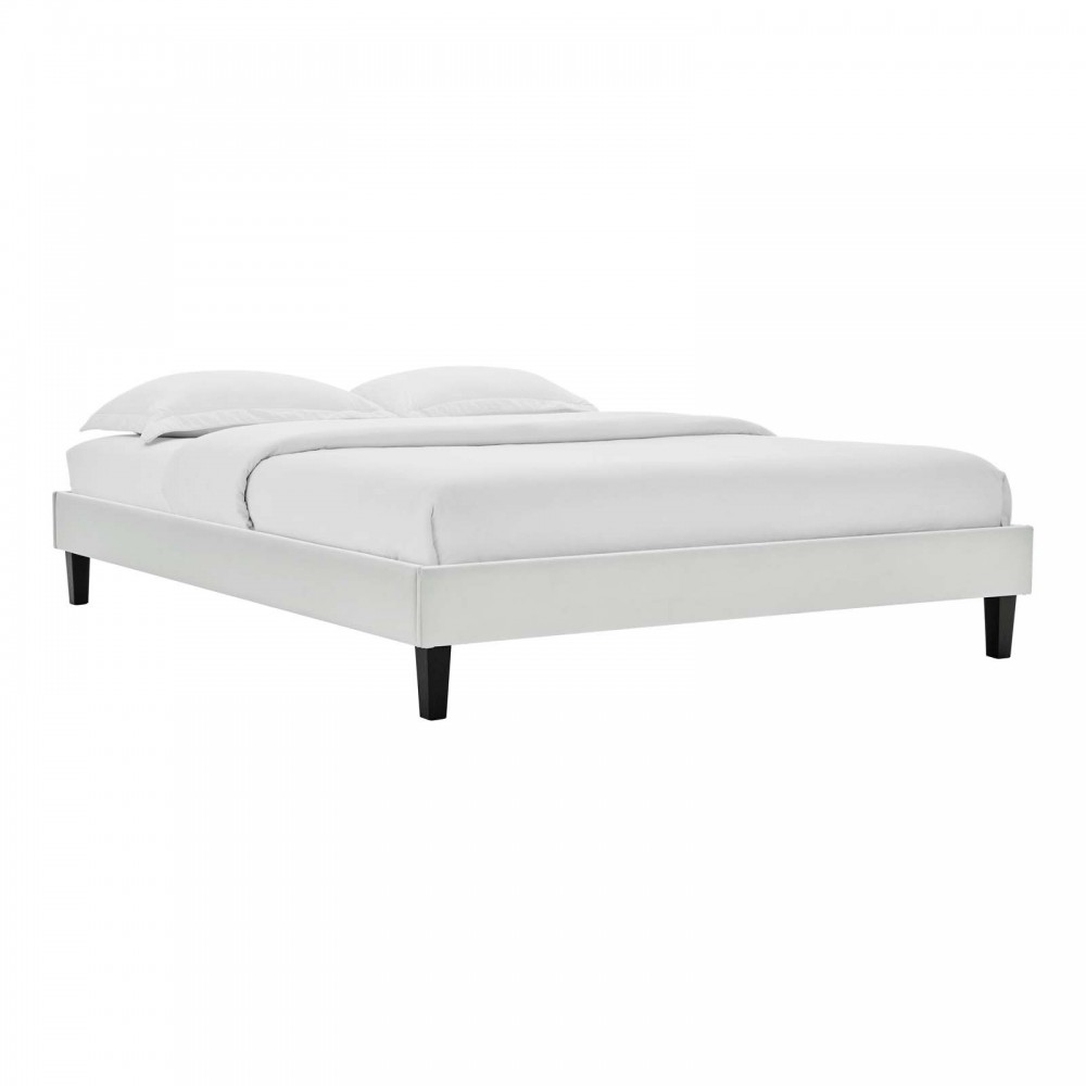 Reign King Performance Velvet Platform Bed Frame