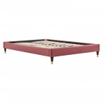 Harlow Twin Performance Velvet Platform Bed Frame