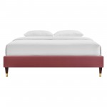 Harlow Twin Performance Velvet Platform Bed Frame