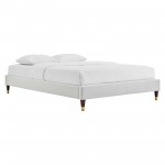 Harlow Twin Performance Velvet Platform Bed Frame