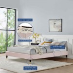 Harlow Twin Performance Velvet Platform Bed Frame