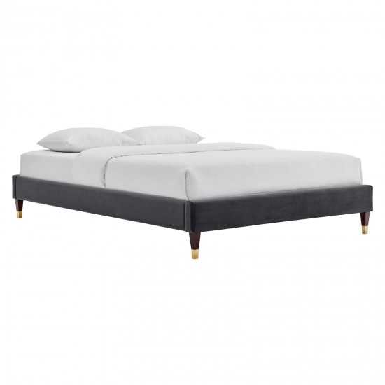 Harlow Full Performance Velvet Platform Bed Frame