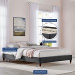 Harlow Queen Performance Velvet Platform Bed Frame