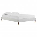 Harlow Queen Performance Velvet Platform Bed Frame